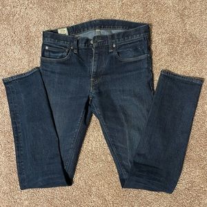 J.Crew Mens 484 Slim-Fit Stretch Jean Dark Blue Wash